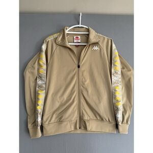 Kappa 222 Banda Dullo Beige Track Jacket Mens Small S Full Zip Full Zip Vintage